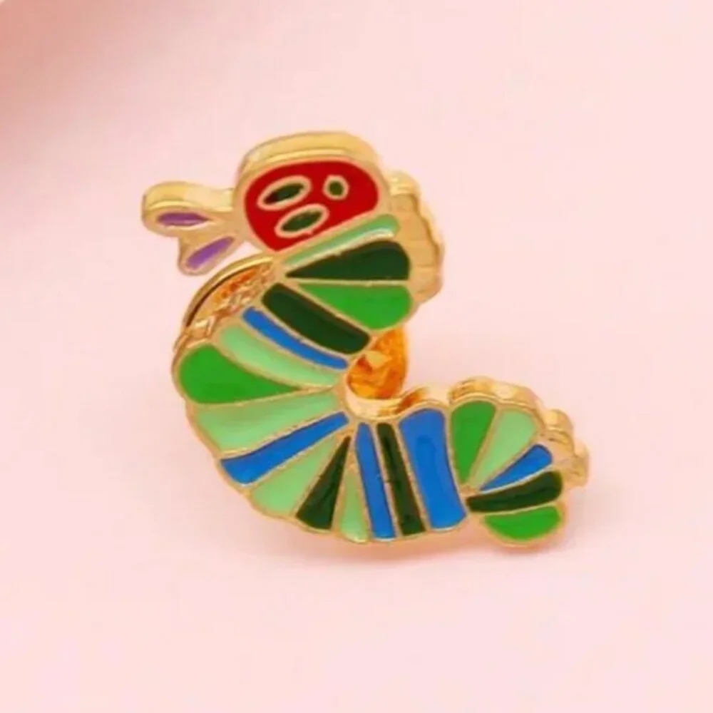 ⭐️✨ FREE Hungry Caterpillar Animal Bug Boho Kid Peasant Hipster Hippie Rain Pin